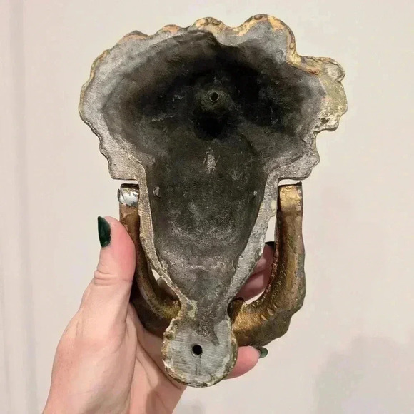 Antique large heavy brass Athena door knocker - Picture 6 of 10